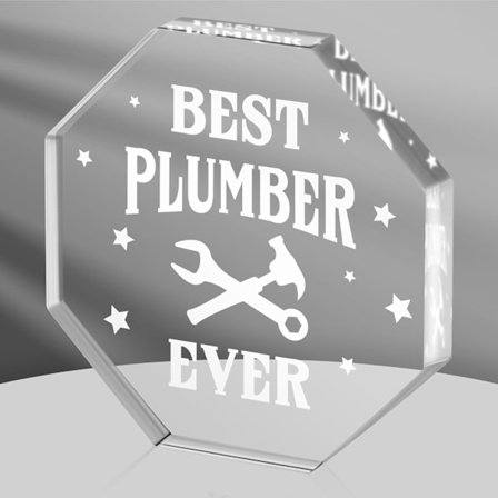 Arvostuslahja putkimiehelle - Kiitos putkimiehille lahjat miehille, akryylinen putkiasentajan plaketti pöytämerkki, putkitöiden keskipiste työpöydän 