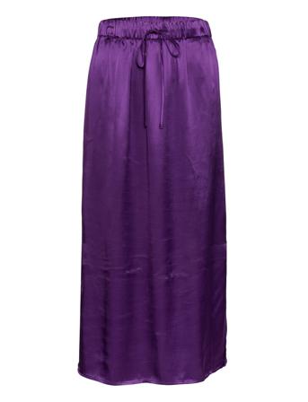 Slflyra Mw Midi Skirt B Langt Skjørt Lilla Selected Femme