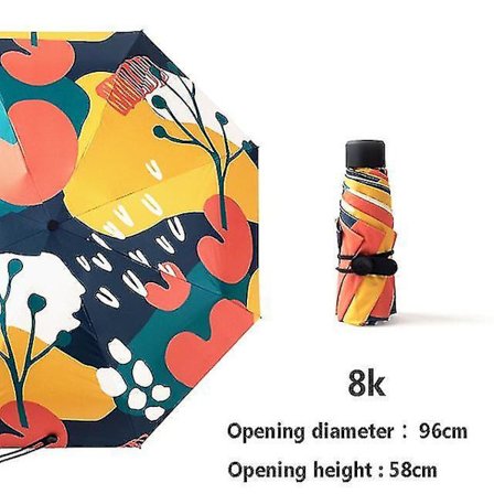 Mini Pocket 5 Folding Sunshade Sunny Umbrella Rain Women Sun Protectio