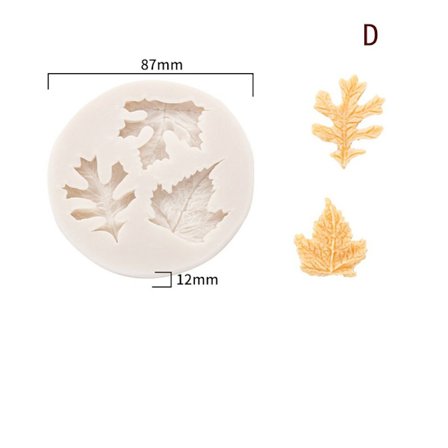 Furublad Silikonform Fondantkakeform D D