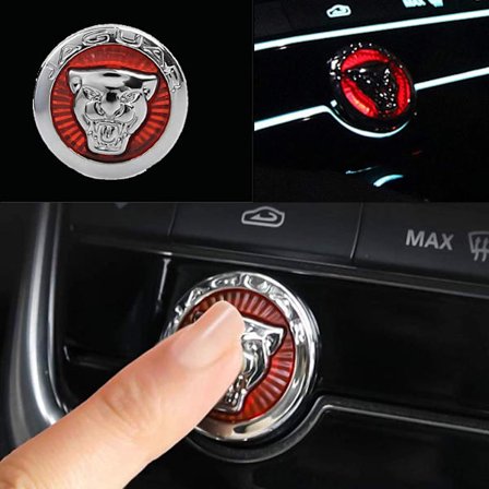 Nyckelfri bilmotor Start Stop-knappskyddsskal för Jaguar XF X