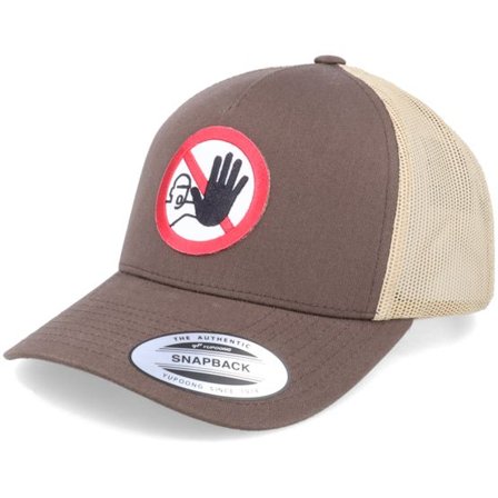 Iconic - Brun trucker Keps - Restricted Area Patch Brown/Khaki Trucker @ Hatstore
