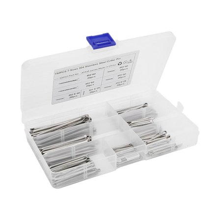 150 stk. Splint Sortiment Rustfrit Stål 7 Specifikationer Splitstifter Universal Biltilbehør