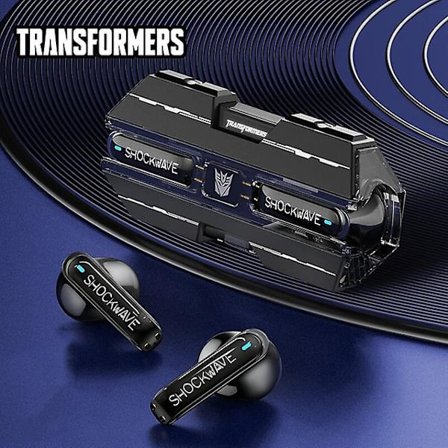 Transformers TFT01 Trådløse Bluetooth 5.3 Hodetelefoner Gaming Ørepropper Lav Latenst Gamer Headset TWS Støyreduksjon Øretelefoner Nye (FMY)
