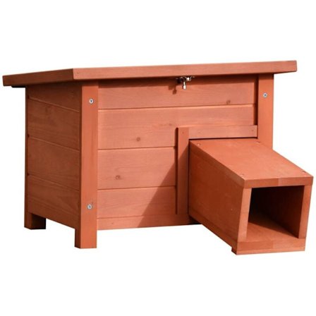 @Pet Igelkott hus i brunt trä @Pet