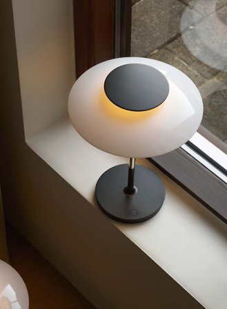 PH 80 oppladbar bordlampe H31 - hvit/krom