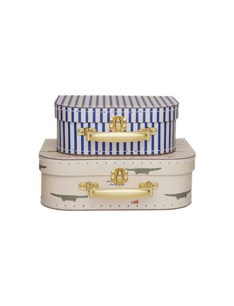 OYOY MINI | Mini Suitcase Crocodile & Stripe - Set Of 2 | ONE SIZE x 25.5
