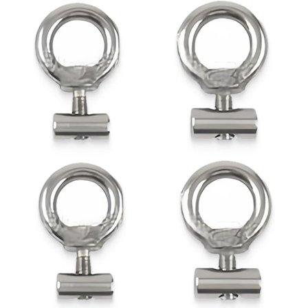 4 stk. Markise Stopper i Rustfrit Stål, RV Tilbehør, Camping Markise Stopper Sæt - Rørskinne Tilbehør til Campingvogn, M