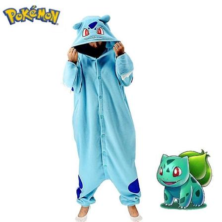 Squirtle Cosplay-asu Pyjama Joulu Yksivärinen Kigurumi Koko Kehon Pyjama Anime Pyjama Uuden Vuoden Lahja Laadukas - Perfet Bulbasaur onesie M