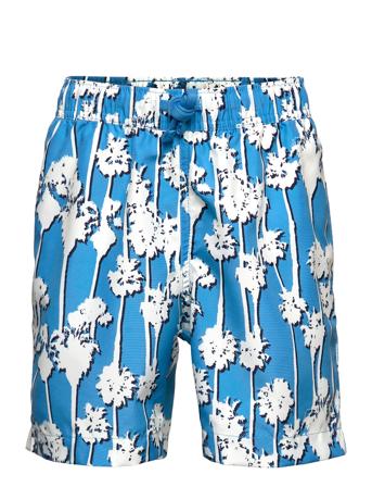 Borg Print Swim Shorts Blue Björn Borg