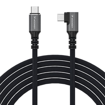 Wozinsky WPS2-UY41S USB-C Thunderbolt 4 240W vinklet kabel 2 m - svart