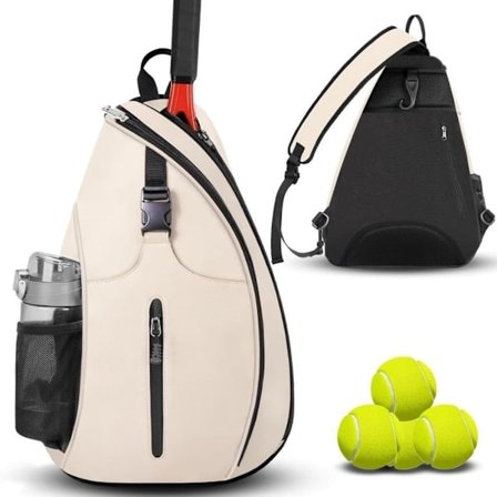 Tennis Sling Rygsæk - Crossbody Sportstaske - Vandtæt Ketsjeropbevaring
