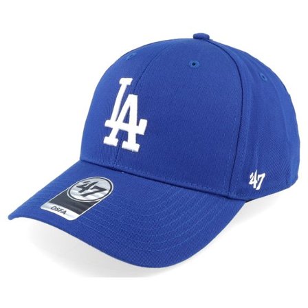 47 Brand - MLB Blå adjustable Keps - Los Angeles Dodgers Raised Basic Mvp Royal/White Adjustable @ Hatstore