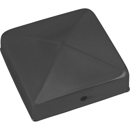 Stolpehatt - 90 x 90 mm - værbeskyttelse for stolper og gjerder - galvanisert og svart, gjerdebeskyttelse/stolpedeksel/gjerdedeksel, gjerdehatt, 