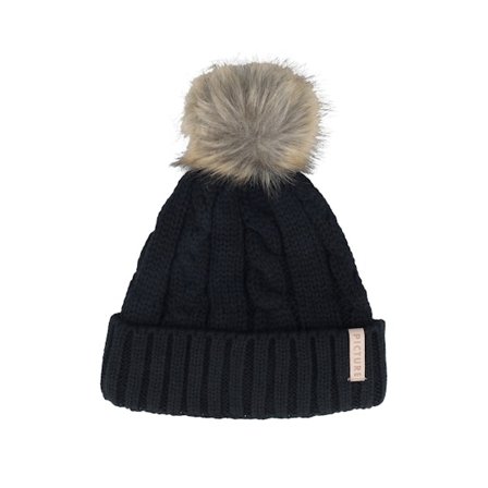 Picture - Černá pom Beanie - Ezah Beanie Black Pom @ Hatstore
