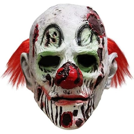 Halloween Läskig Ond Clown Mask Skräck Ansikte Zombie Kostym