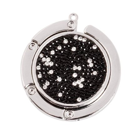 Runde sammenleggbare veskekroker Bordveskehengere SVART