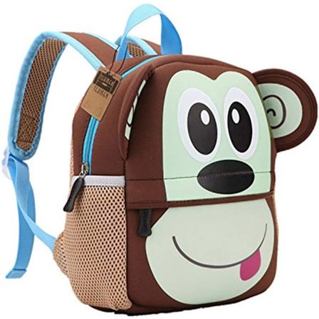 Barnryggsäck, Småbarns skolväska, 2-5 år gammal barnväska bärare(Monkey)