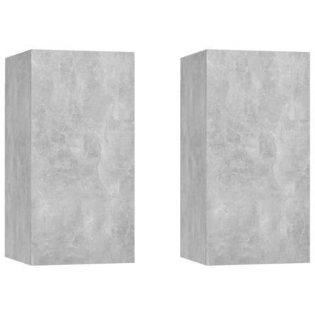 Vidaxl Tv-skåp 2 St Betonggrå 30,5x30x60 Cm Konstruerat Trä Grå