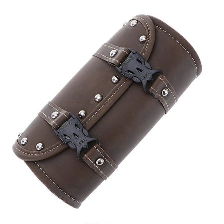 Universal Motorsykkel Salveske Vanntett Verktøyveske Monteringsstropp Rund Oppbevaringsveske Grønn