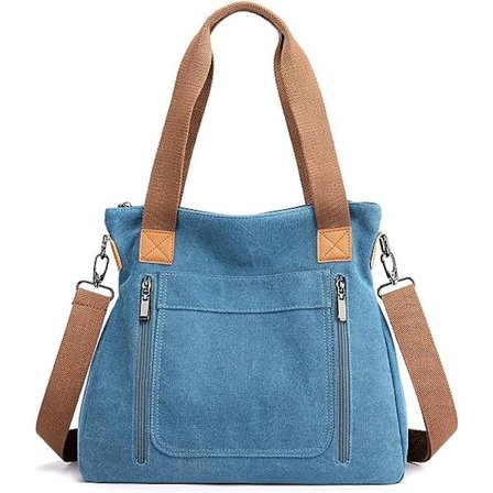 Vintage Handväskor Canvas Axelväska Kvinnor Messenger Crossbody College Tote Bag för 12,9 tums surfplatta laptop Shopping Travel Office Satchel Bag