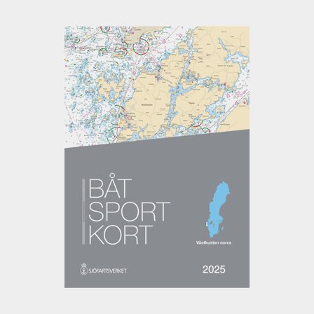 Carta náutica desportiva Sjöfartsverket Costa Oeste norte, Svinesund - Måseskär (Edição 2025)
