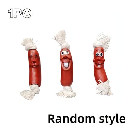 1 stk/3 stk Morsom Pølseformet Hundeleke - TPR-materiale, Slitesterk og Sikker for Tygging