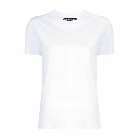 Versace Jeans Couture, Versace Jeans Couture T-shirts and Polos White Biały, Kobieta, Rozmiar: L