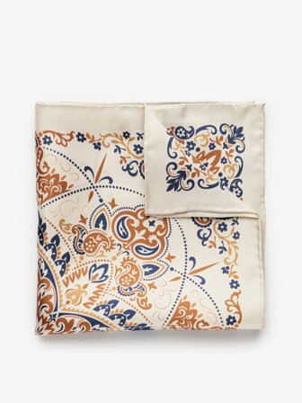 John Henric Men's Sandfarbenes Einstecktuch Size Onesize