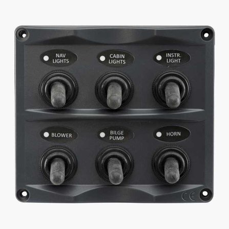 Biltema - Bryterpanel 6 strømbrytere