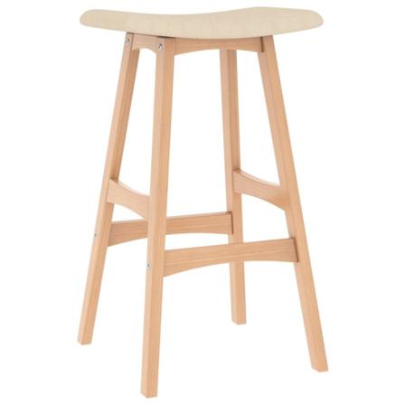 Vidaxl Barstolar 2 St Gräddvit Tyg Creme