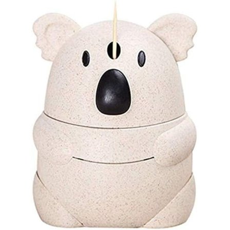 Automatisk tandpetarehållare med tryckknapp, söt koala tandpetarehållare tandpetare arrangör förvaring