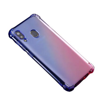 Samsung Galaxy A40 - Elegant Silikonskal Blå/rosa