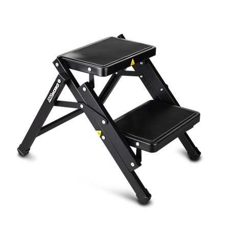 Sgabello Pieghevole con Gradino Proworks Nero