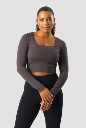 Nimble Soft Cropped LS Clay