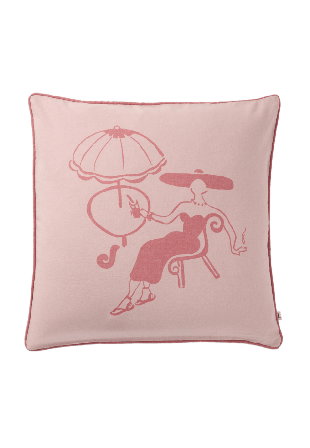 PORTOLINO LIVING Kuddfodral med kontrastkant 50x50 cm Rosa ONESIZE