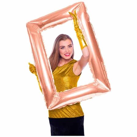 Folieballong fotoram roséguld 85 x 60 cm - Partyninja.se