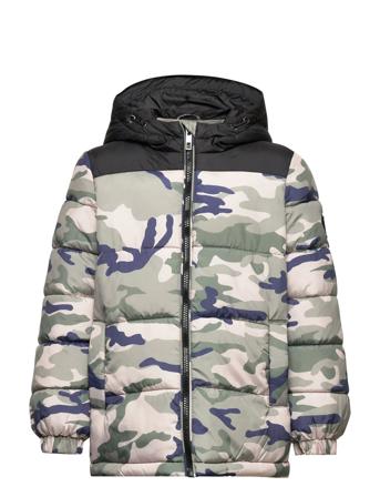 Kobliam Block Aop Quilted Jacket Otw Toppatakki Monivärinen/Kuvioitu Kids Only