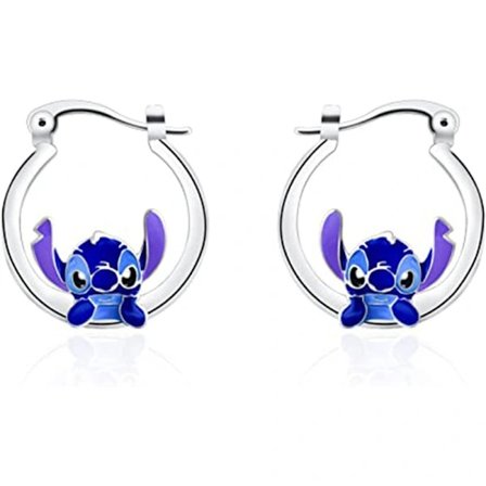 Anime Stitch Øreringe Tegneserie Nitter til Piger Kvinder Familiegaver