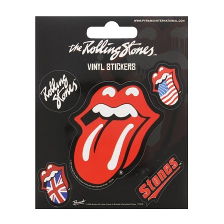 The Rolling Stones Vinyl Lips Klistermärken (5-pack) One Size Röd