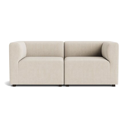 Roma 2 personers sofa - Poso Beige - 160x70x65cm - Komfortabel Sofa med Koldskum & PU Skum - 2 personers sofa