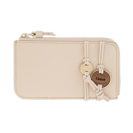Chloé Malou card case , Beige , Dames , Maat: ONE Size Portefeuilles