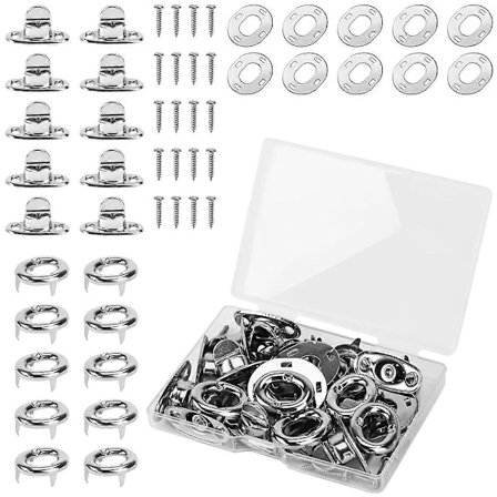 10 Sett Marine Grade Twist Lock Festemidler Svingknapp Øye, for Canvas Marine Båter Seilbåter RVs Fa