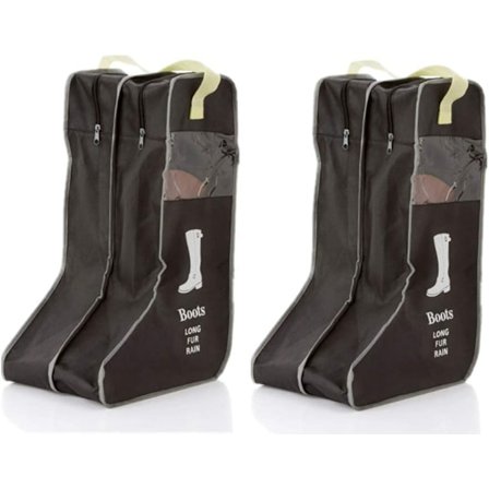 2 par støvletasker med lynlås til opbevaring af støvler