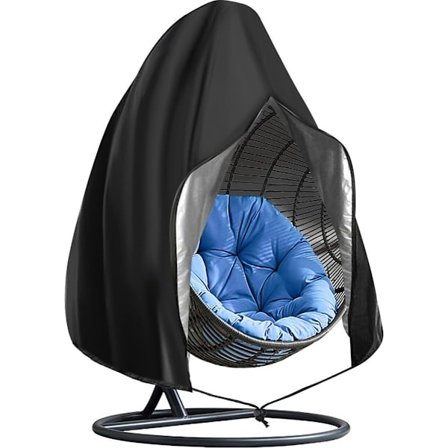 Et sort 210D beskyttelsescover til hængestol - 230x200cm