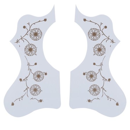 2 stk gitarplekterbeskyttelse plastplekterplatepakke sett tilbehørserstatning for akustisk hvit