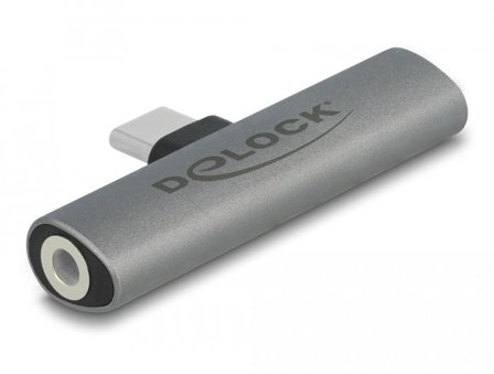 Delock Audio Adapter USB Type-C to Stereo Jack female and USB Type-C PD grey