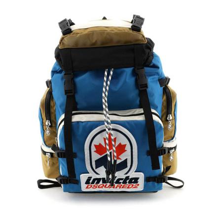 Dsquared2, Backpacks Blauw, Heren, Maat:ONE Size