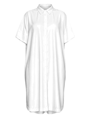 Selected Slfblair 2/4 Short Shirt Dress Noos - White - 34