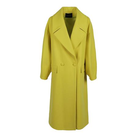 Actualee, Double-Breasted Coats Geel, Dames, Maat:S